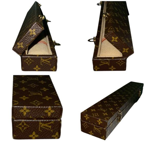Louis Vuitton Rare Vintage Mini Trunk Monogram Wood Accessory Box - Picture 2 of 14